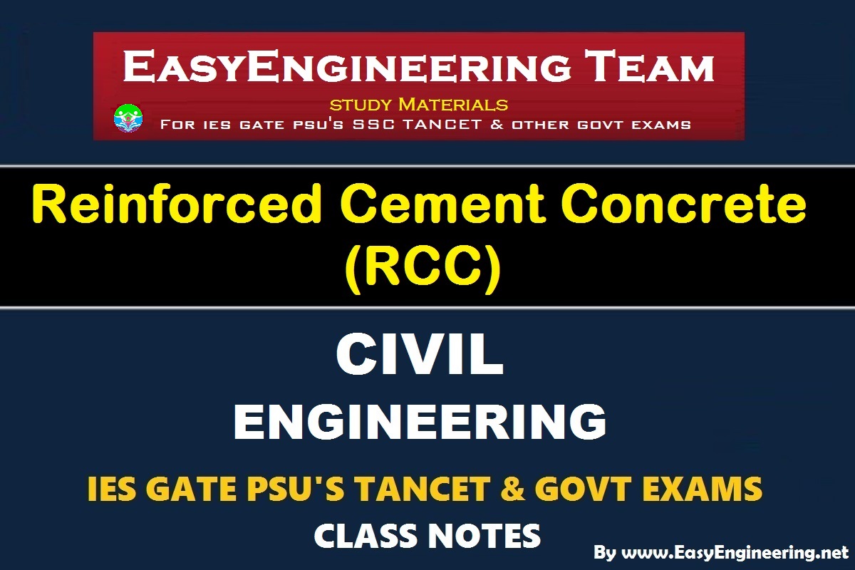 Reinforced Cement Concrete (RCC) Handwritten Classroom Notes for IES