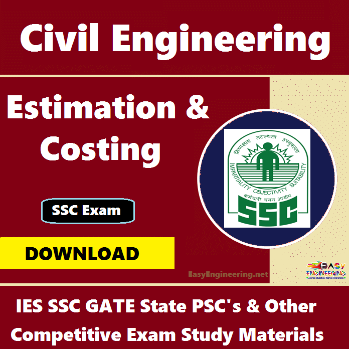 Pdf Estimation And Costing Notes For Ssc Gate Rrb Ies Other Competitive Exams Free Download Easyengineering