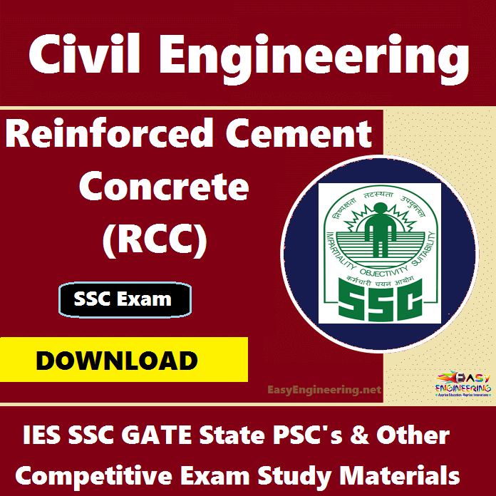 Reinforced Cement Concrete Design (RCC Design) Notes for SSC GATE RRB