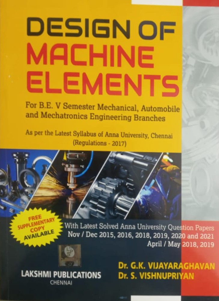 PDF] ME8593 Design of Machine Elements (DME) Books, Lecture Notes